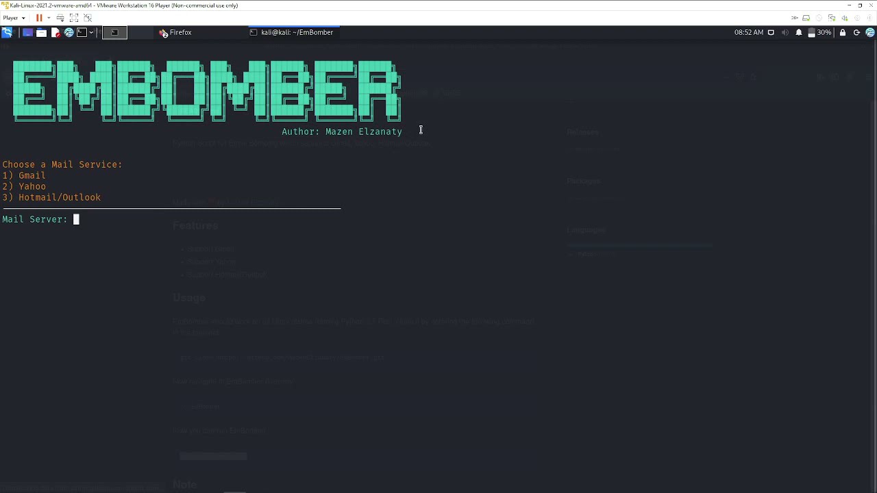 bomber/email bombing in kali linux/fake e mails with em bomber.