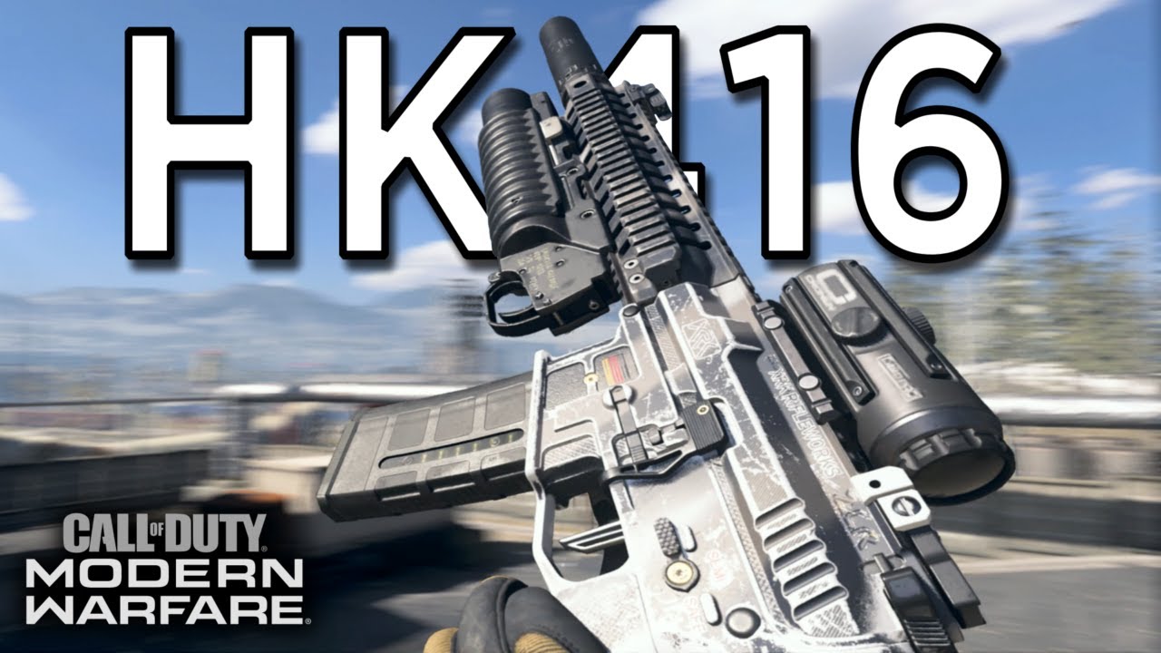 Стиль HK416 (M4A1) с чертежом «Белый шум» в игровом процессе Modern Warfare 2019