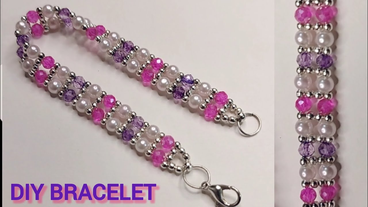 Diy Pearl Bracelet Making At Home || Bead Bracelet For Beginners ||