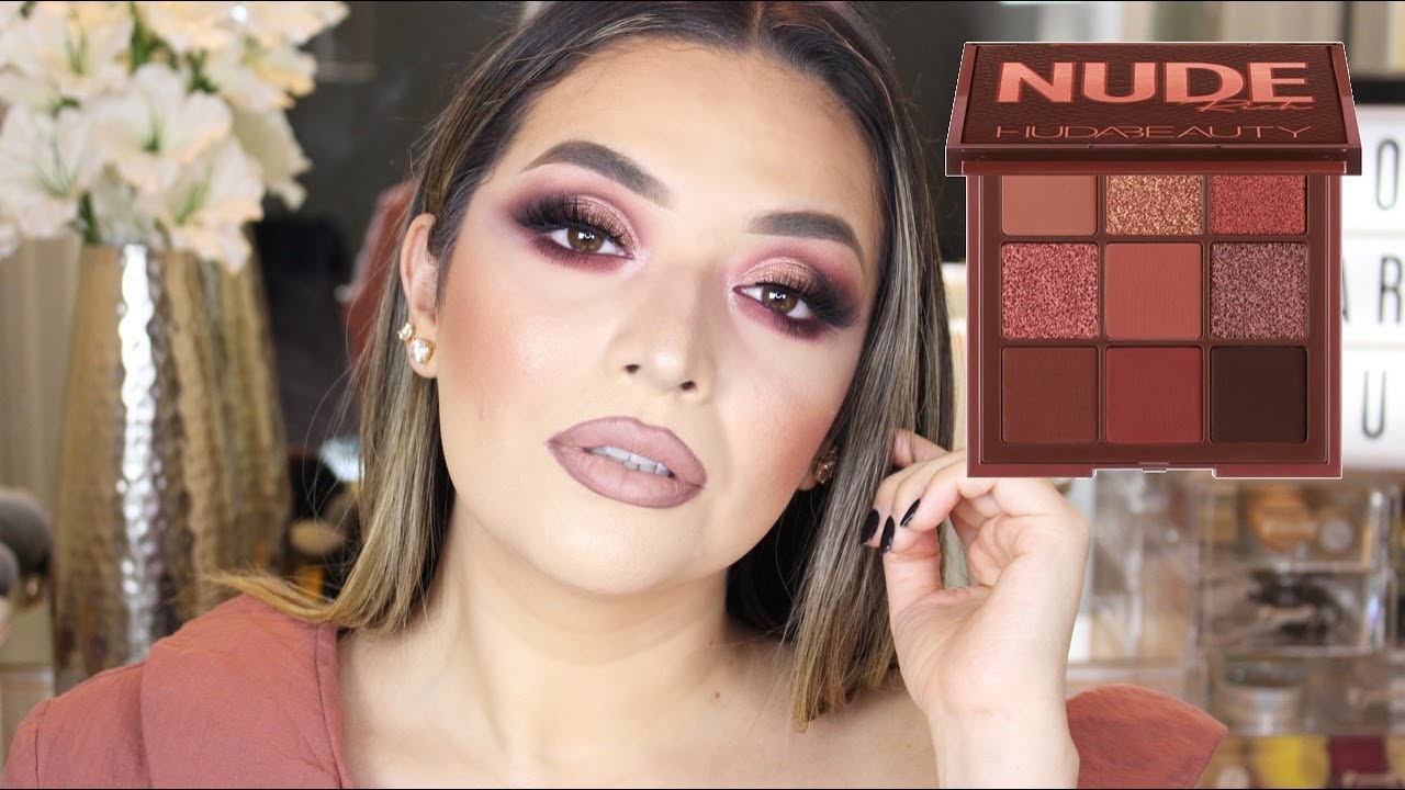 HUDA BEAUTY NUDE OBSESSIONS RICH EYESHADOW PALETTE TUTORIAL
