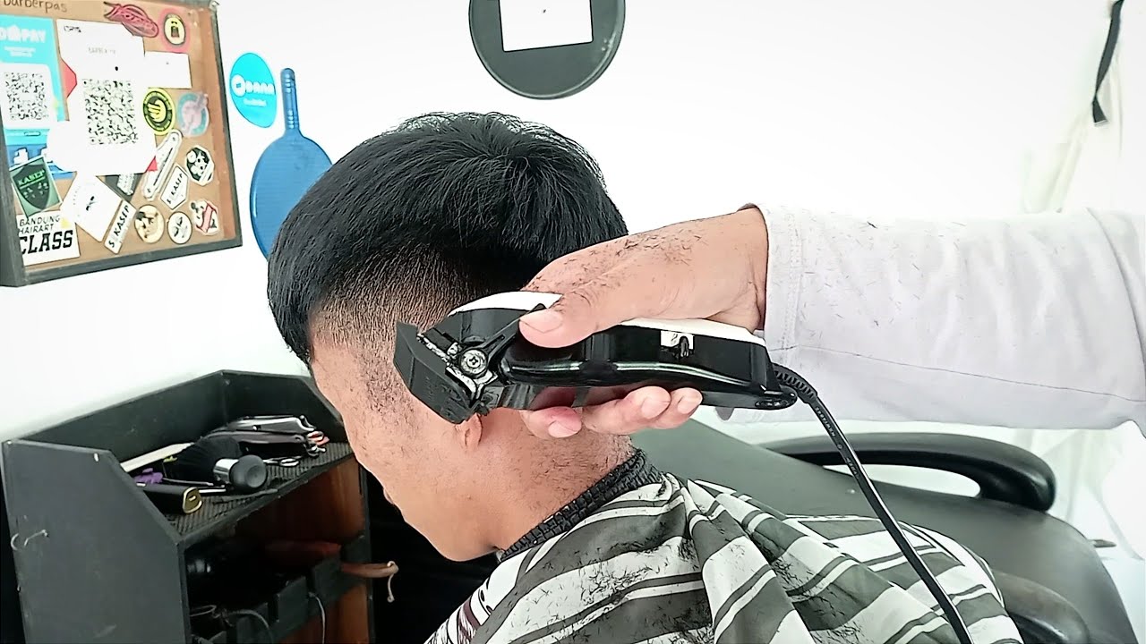 Teknik potong rambut Paling Mudah langsung Praktek dirumah dengan Metode Kursus Cukur untuk Pemula