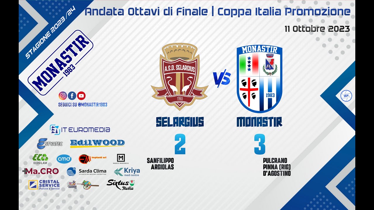 11/10/2023 Selargius - Monastir (Gol e Highlights)