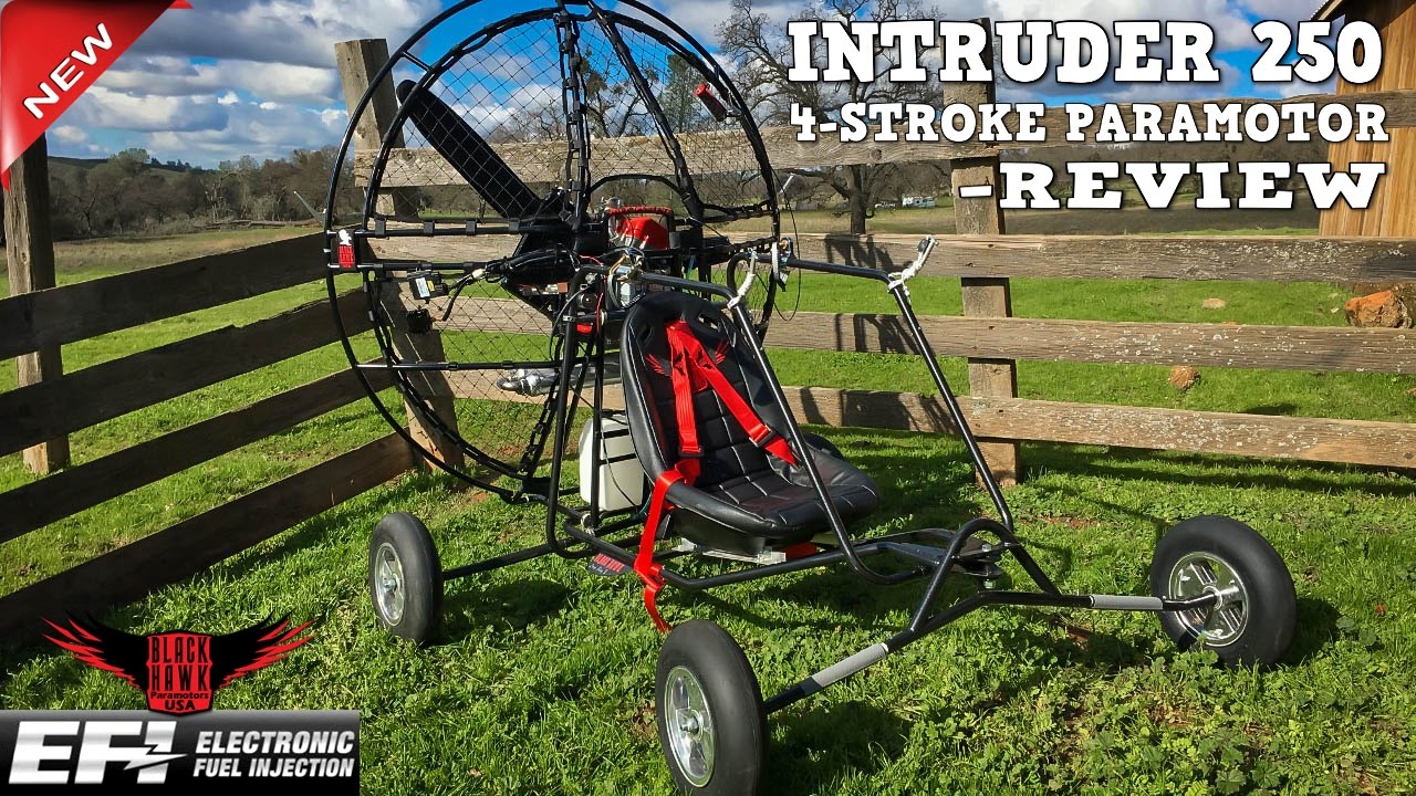 2017 BlackHawk INTRUDER 250 4 Stroke Paramotor REVIEW & STARTING PROCEDURES!