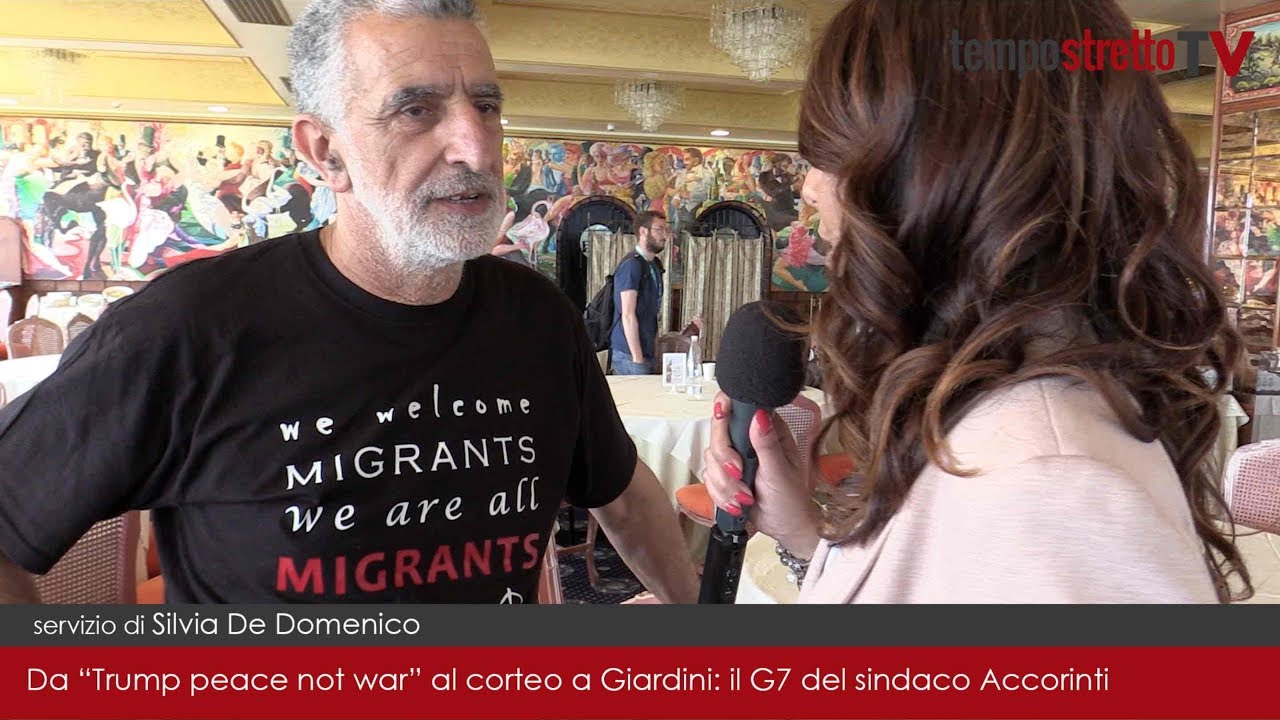 Da “Trump peace not war” al corteo a Giardini: il G7 del sindaco Accorinti