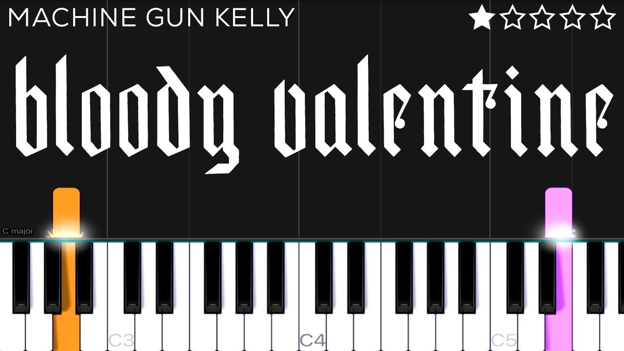 Machine Gun Kelly - Bloody Valentine | EASY Piano Tutorial