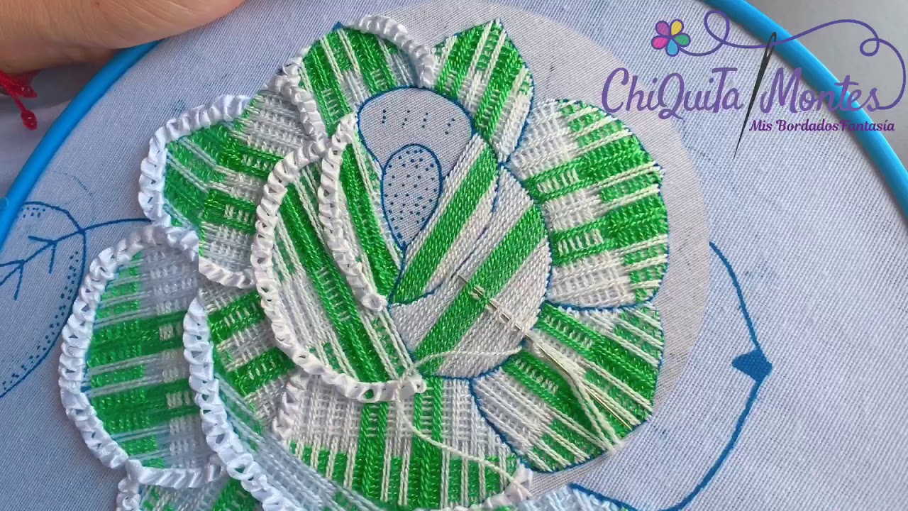 Bordado Fantasía Rosa 7 / Hand Embroidery Rose / Fantasy Stitch
