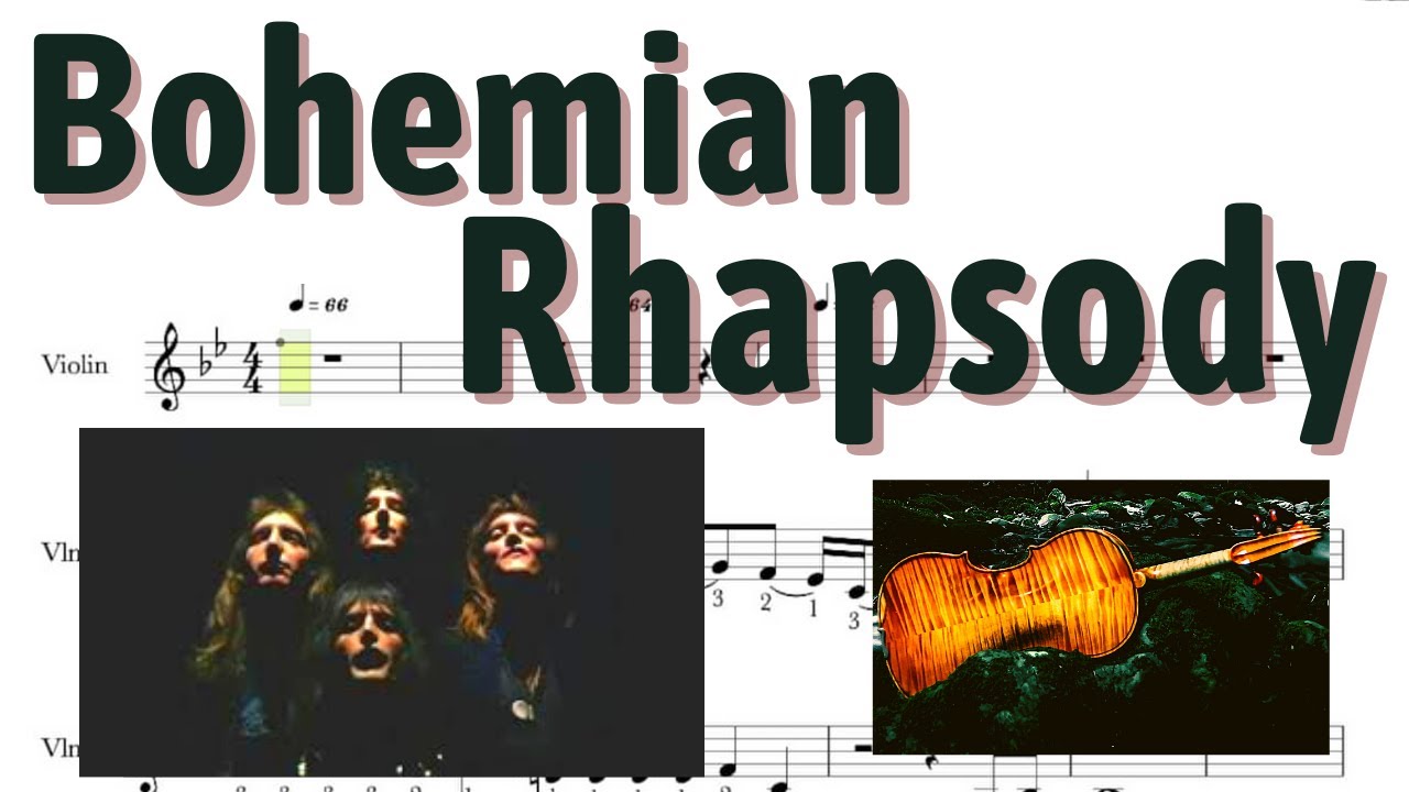BOHEMIAN RHAPSODY ~ 🎻 Violin Play Along 🎻 + FREE SHEET MUSIC.
