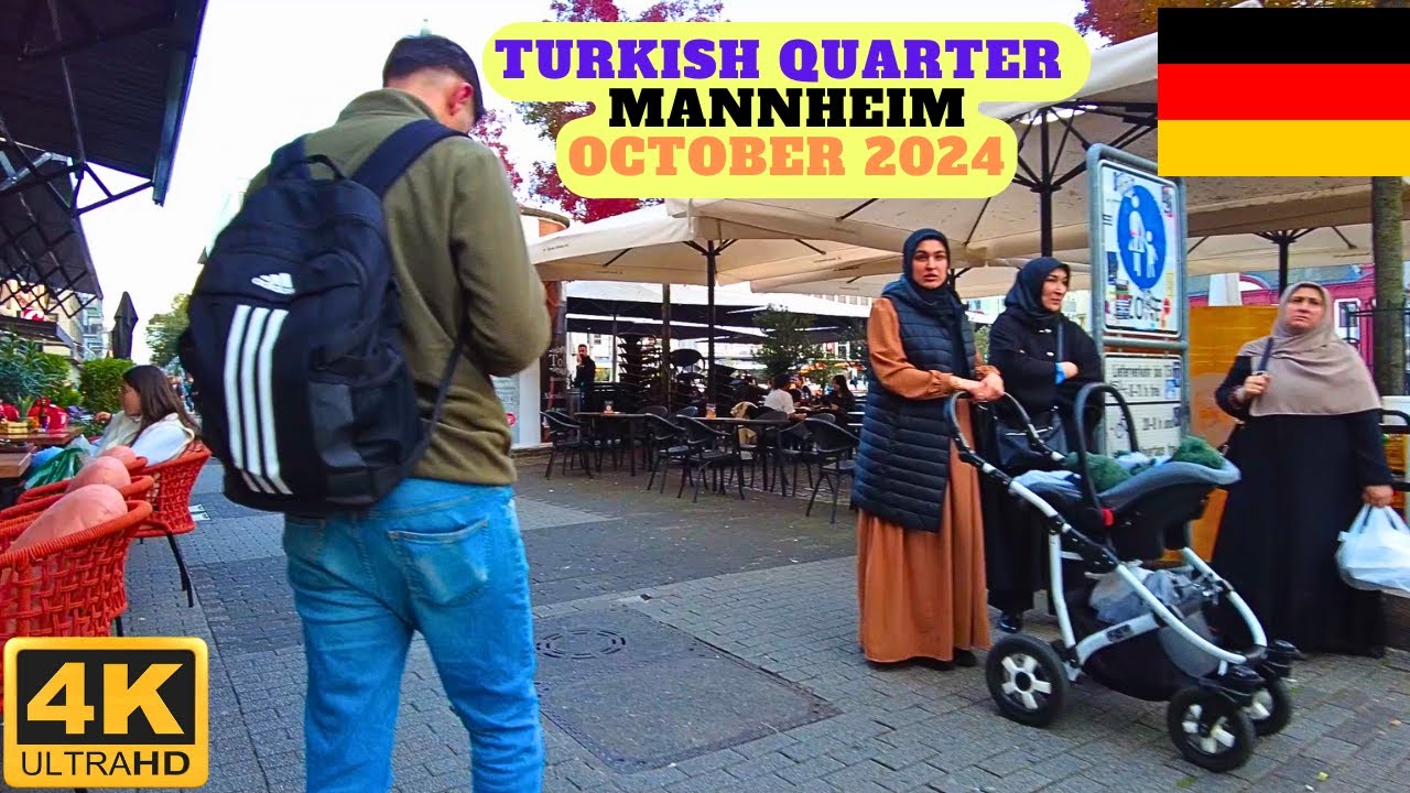 【4K】Through the turkish hood of Mannheim 🇩🇪
