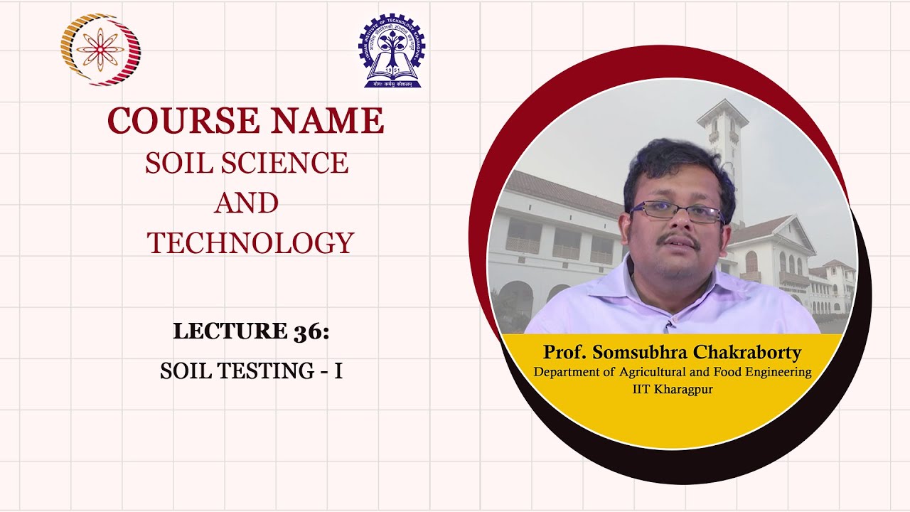 Lecture 36: Soil Testing - I