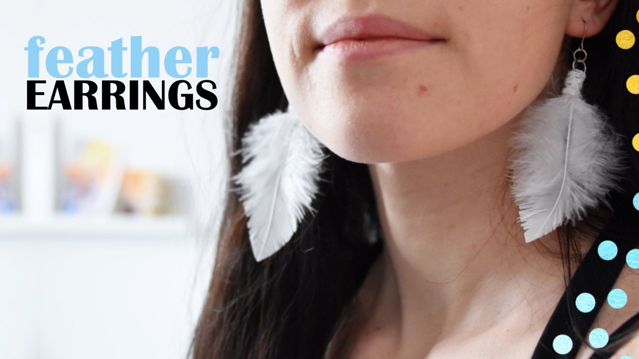 How to Make Easy Feather Earrings | 2 Designs | Quick Jewelry DIY