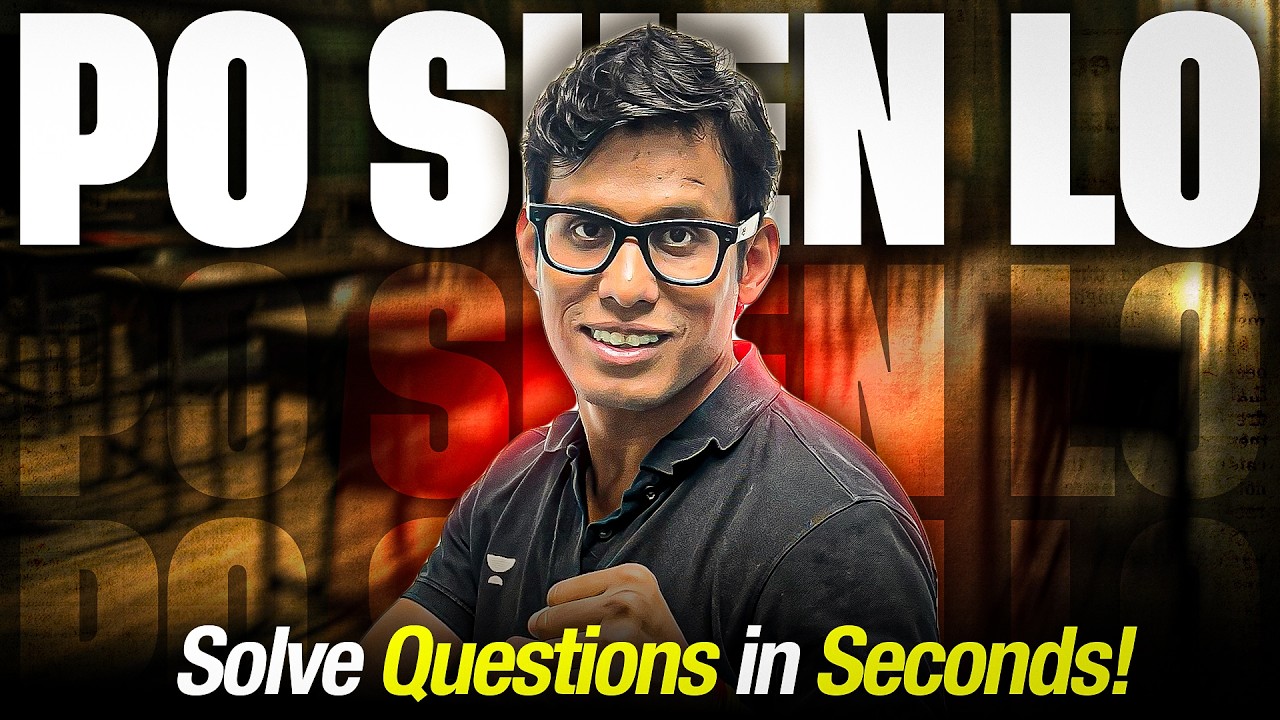 PO SHEN LO - Fastest Method to Solve Any Quadratic Equation Question | Prashant Jain
