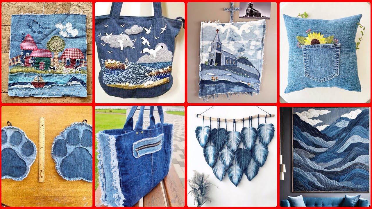 Budget friendly diy Dean Jeans Recycling Craft ideas #diy #decoration #ideas