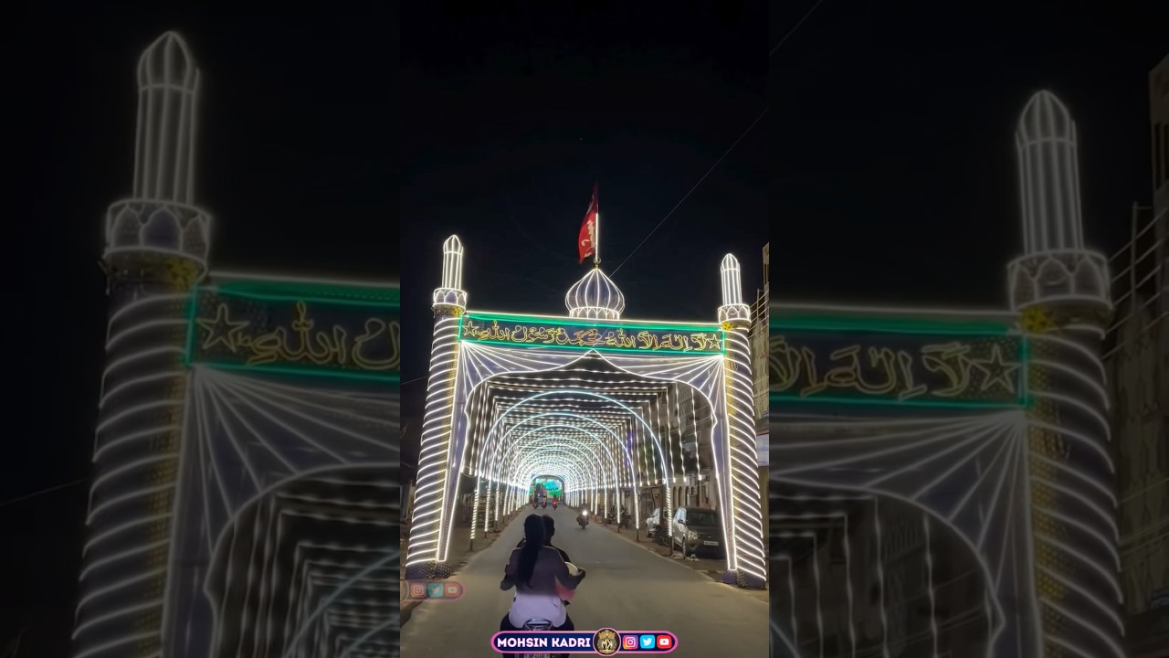 😍Eid Milad Un Nabi Beautiful Decoration Jaora MP 2025 #shorts #youtubeshorts #eidmiladunnabi #milad