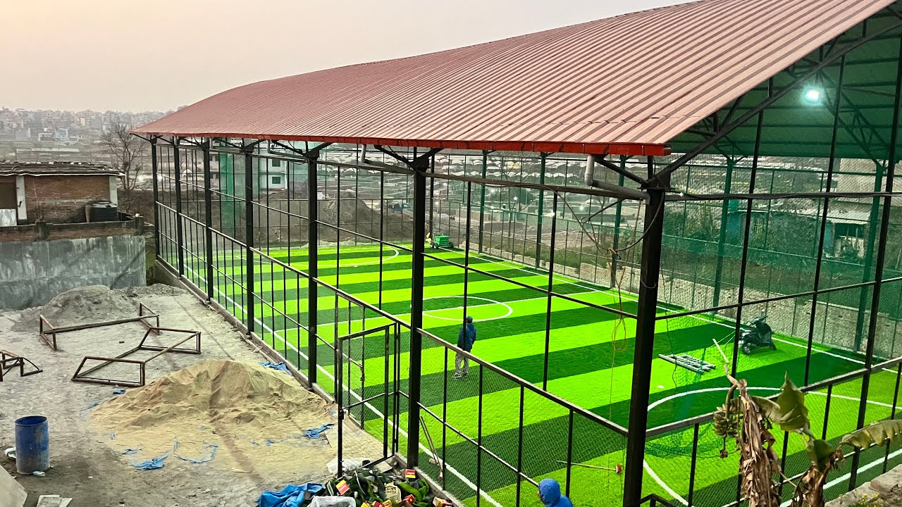 How To Install Sand Infill For Futsal Turf Nepal #turfinstallation #Faidhoka Futsal