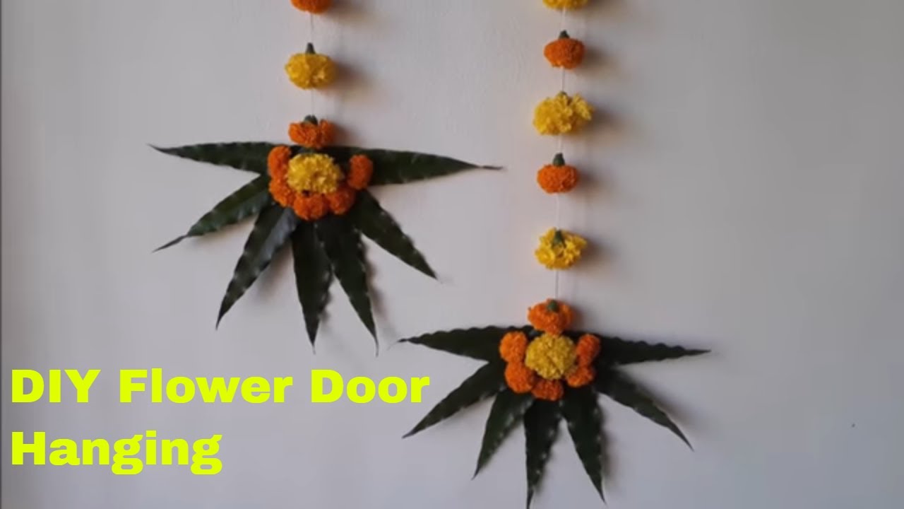 New Year Special Door Hanging Making At Home | Wall Hanging Toran Making Craft | Fresh Flower Toran