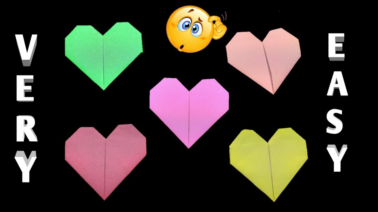 Origami Heart||3D origami lucky heart tutorial||DIY hearts
