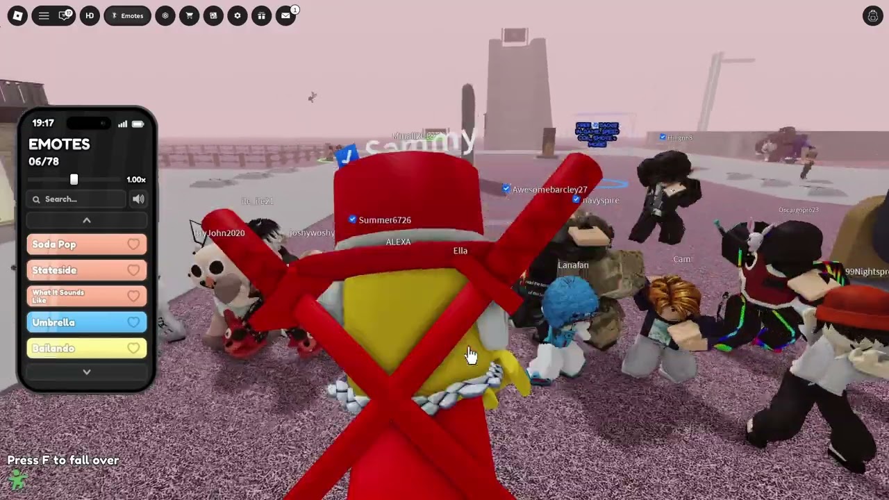 Dancing with fans!