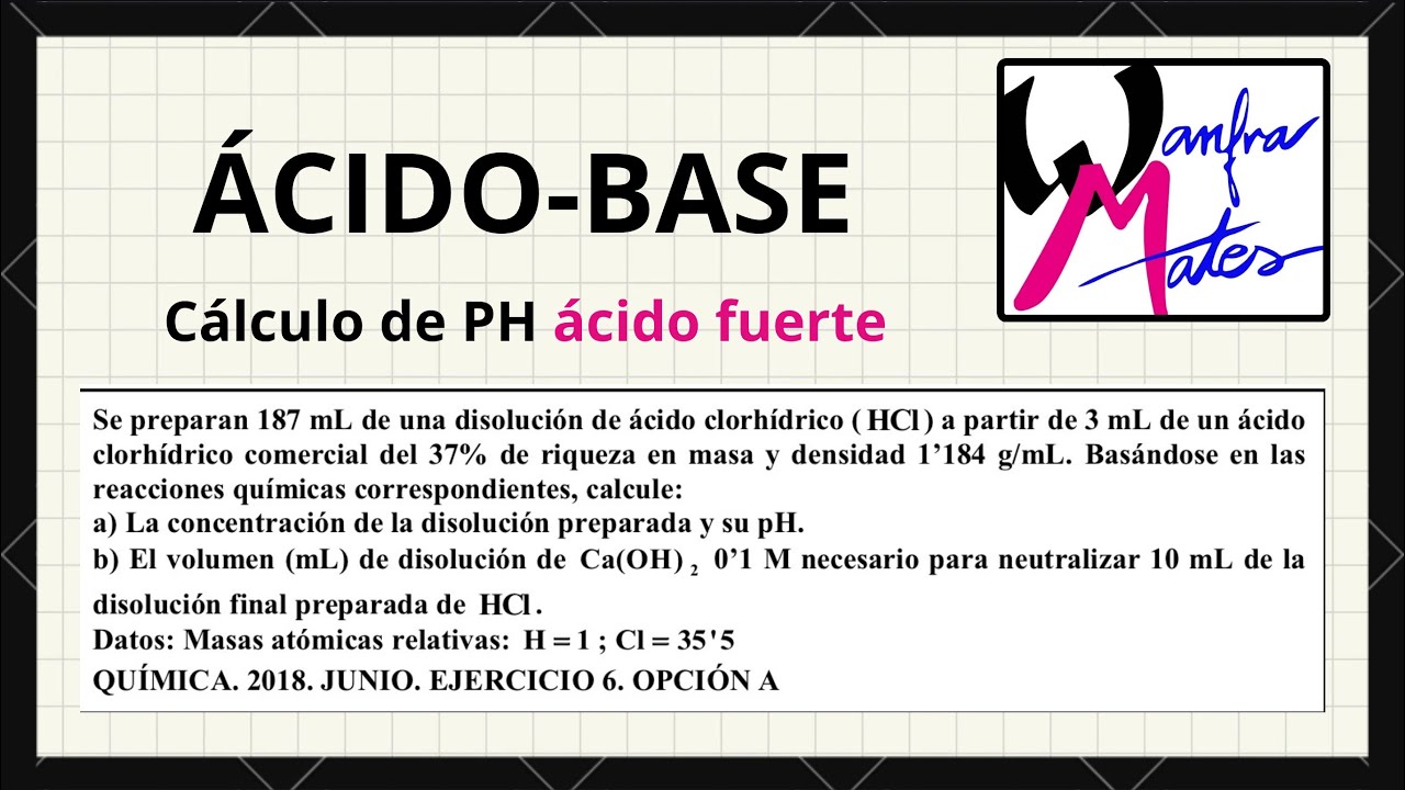 Calcular PH Ácido fuerte