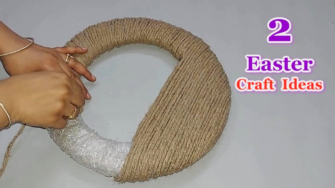 2 Economical Easter wreath making idea with simple materials| DIY Affordable Easter craft idea🐰20