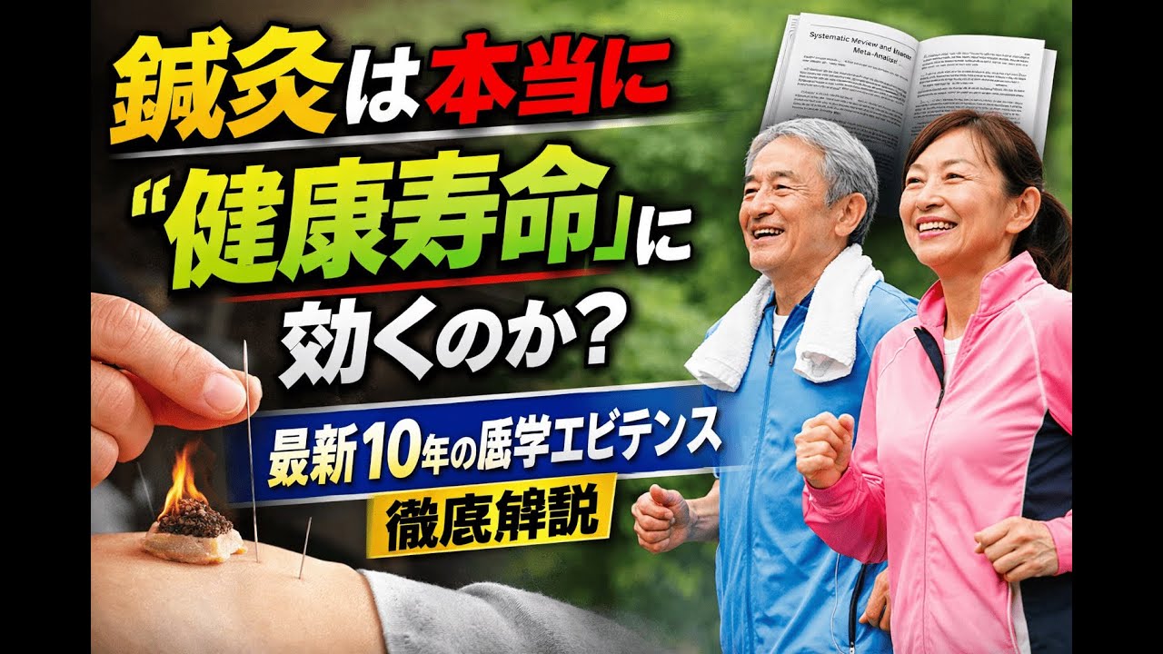 【科学的エビデンスで検証】鍼灸は健康寿命に効くのか？（痛み・睡眠・不安・運動習慣まで）