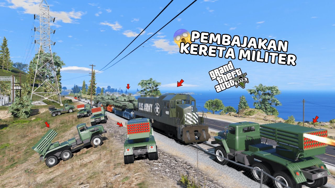 MISI MENGHENTIKAN KERETA API MILITER - GTA 5 MOD