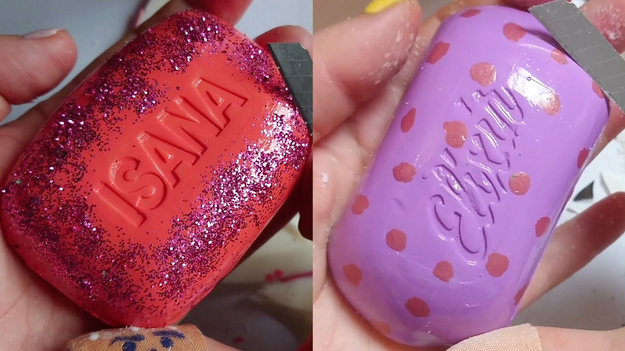 Soap Carving ASMR Relaxing Sounds no talking Satisfying ASMR Video