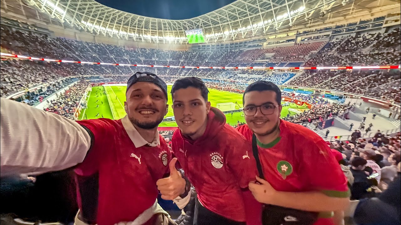ليبي مسافر في أكبر ملعب في المغرب وجنون التشجيع الأفريقي!