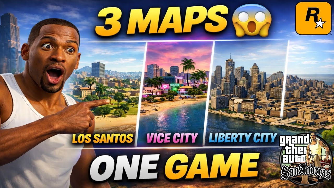 How To Install GTA Mixed Mod in GTA San Andreas | All 3 Maps in One Game