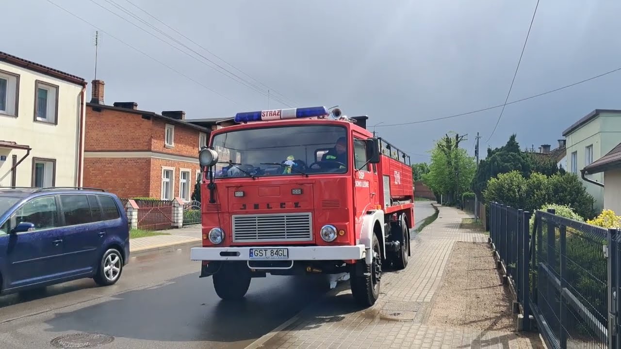 (Trąba,SW680) Pół-alarmowo 527[G]18 Jelcz 004M GCBA 6/32 z OSP Osowo Leśne