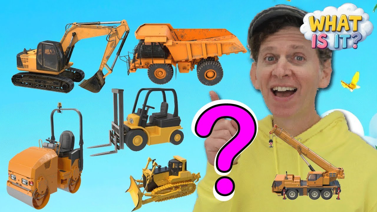 Construction Vehicles - What Is It? | Guessing Game, Vocabulary Builder | Dream English Kids