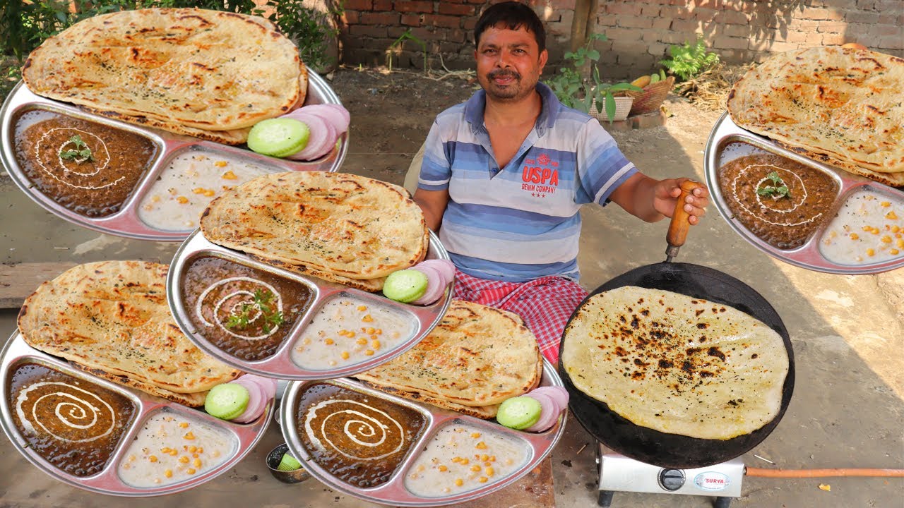 Dal Makhani & Butter Naan Recipe बिना तंदूर बिना यीस्ट गैसपर बनाए रेस्टोरेट जैसी नानरोटी और दाल मखनी