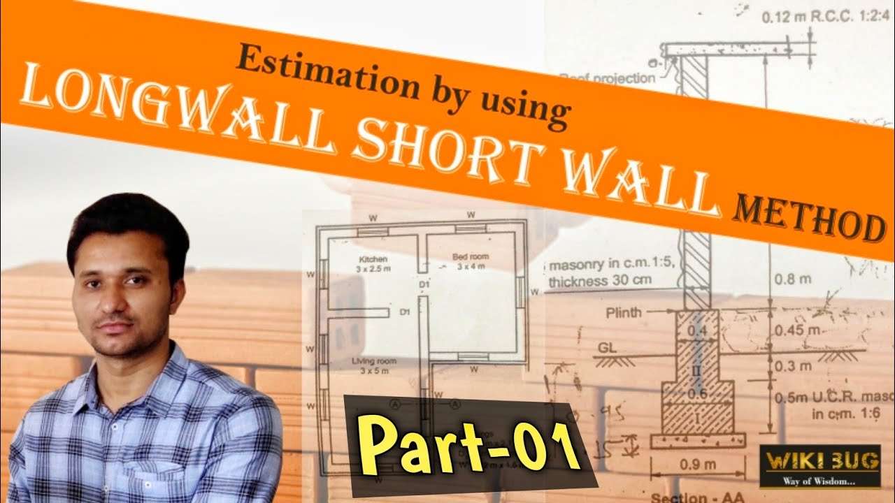 Estimation by longwall shortwall method | residential buildings Detailed estimate | quantity survey