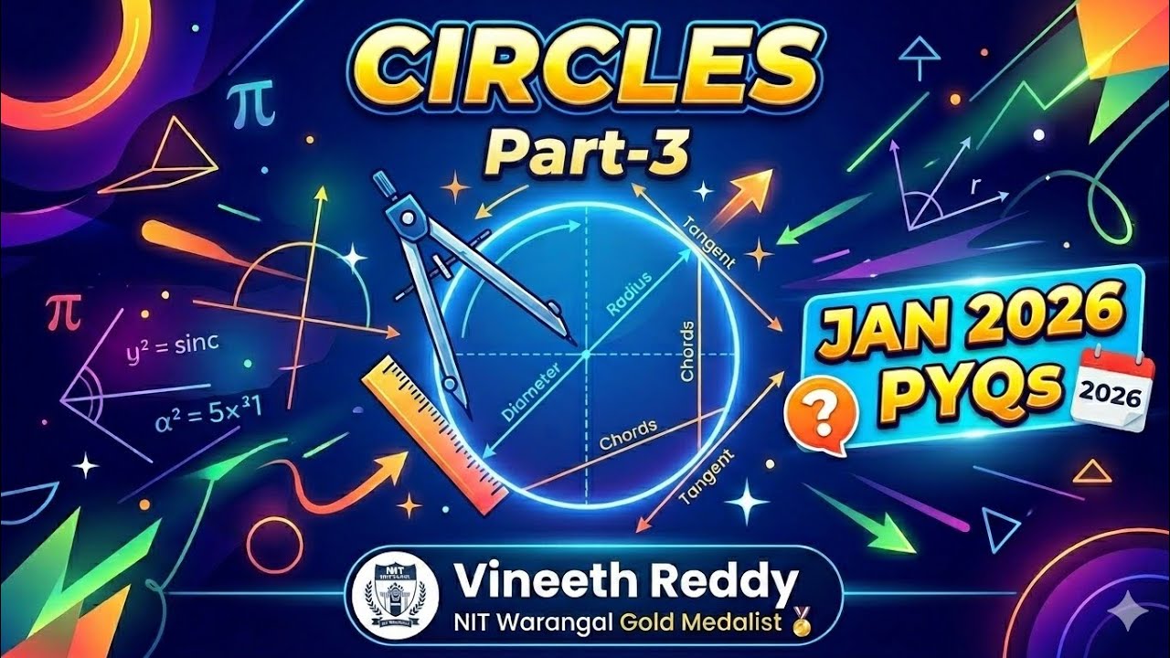 Circles JEE MAINS Jan 2026 PYQs Solved | Part-3