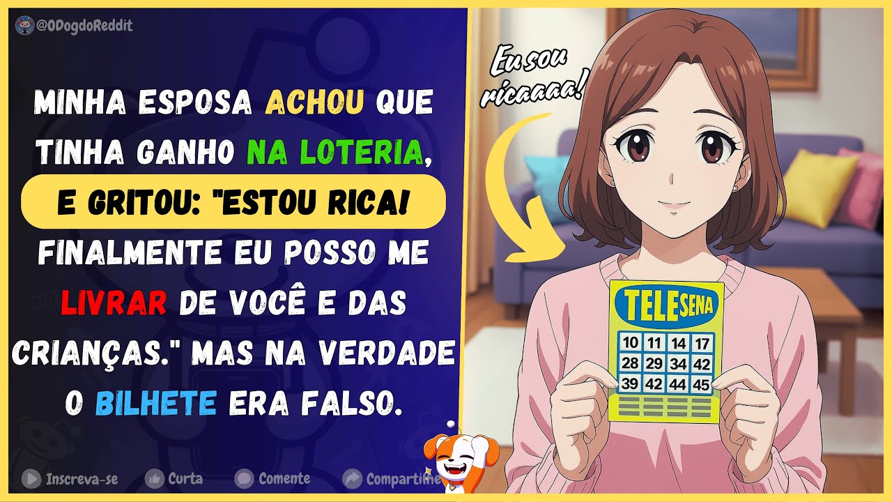 Esposa achou que tinha ganho na loteria e gritou: 