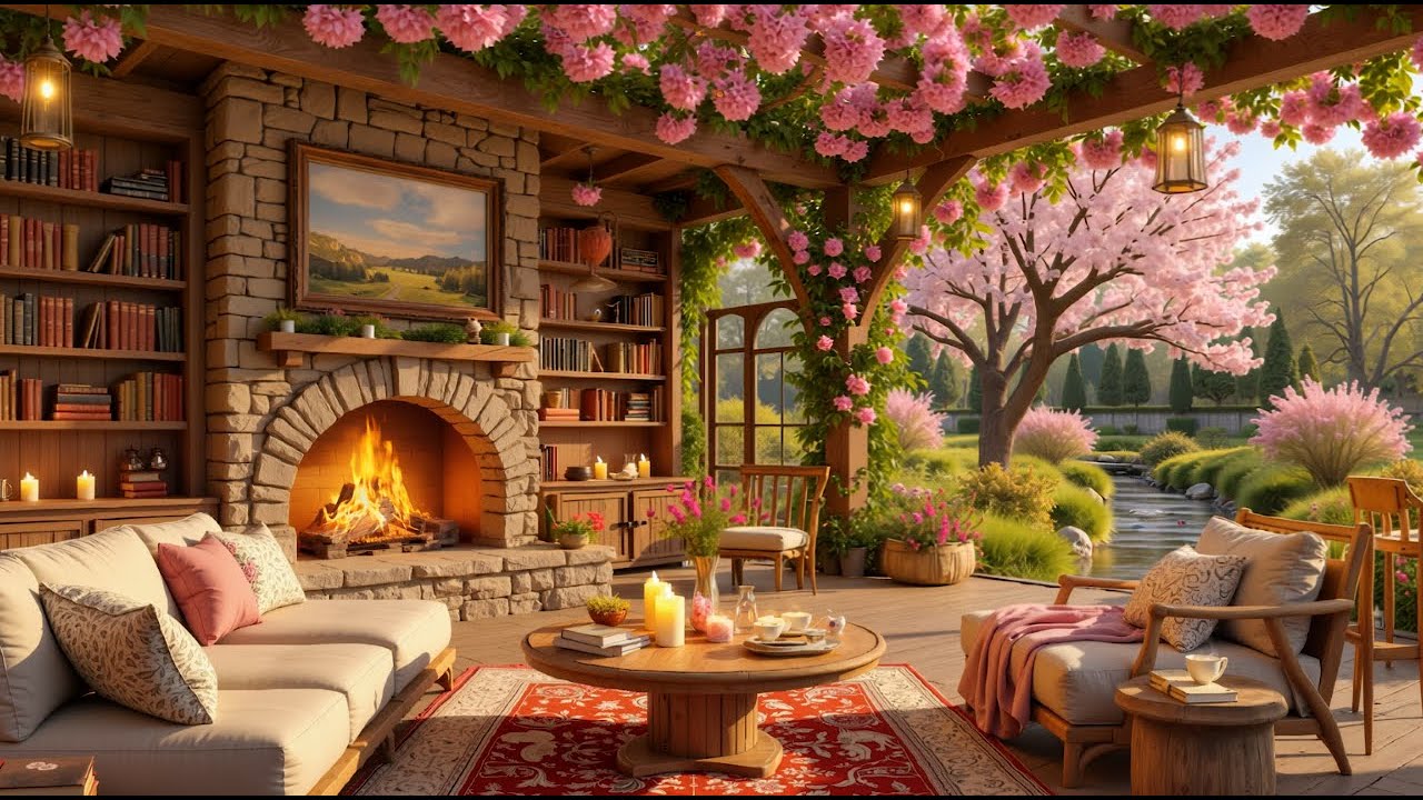 Spring Jazz Café Escape - Relaxing Jazz Music At Spring Coffee Shop Ambience For Focus & Calm