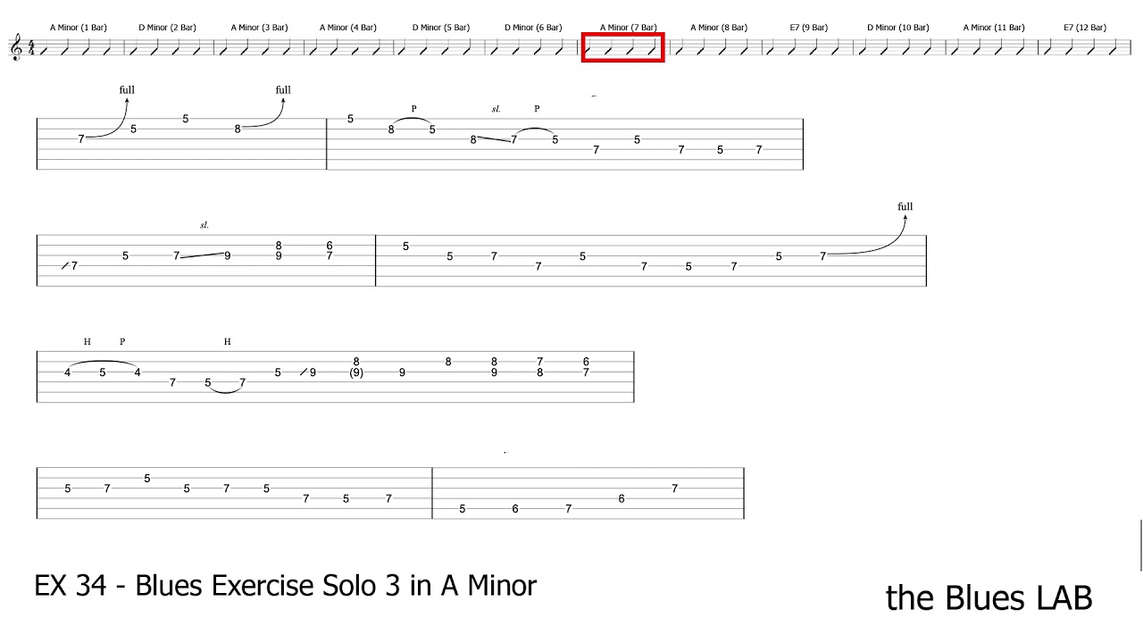 EX 34 - Blues Exercise Solo 3