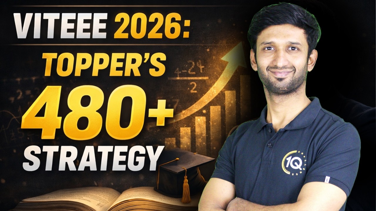VITEEE 2026: Topper's 480+ Marks Strategy 🔥 Secret Plan Revealed! Get VIT Vellore & VIT Chennai CSE