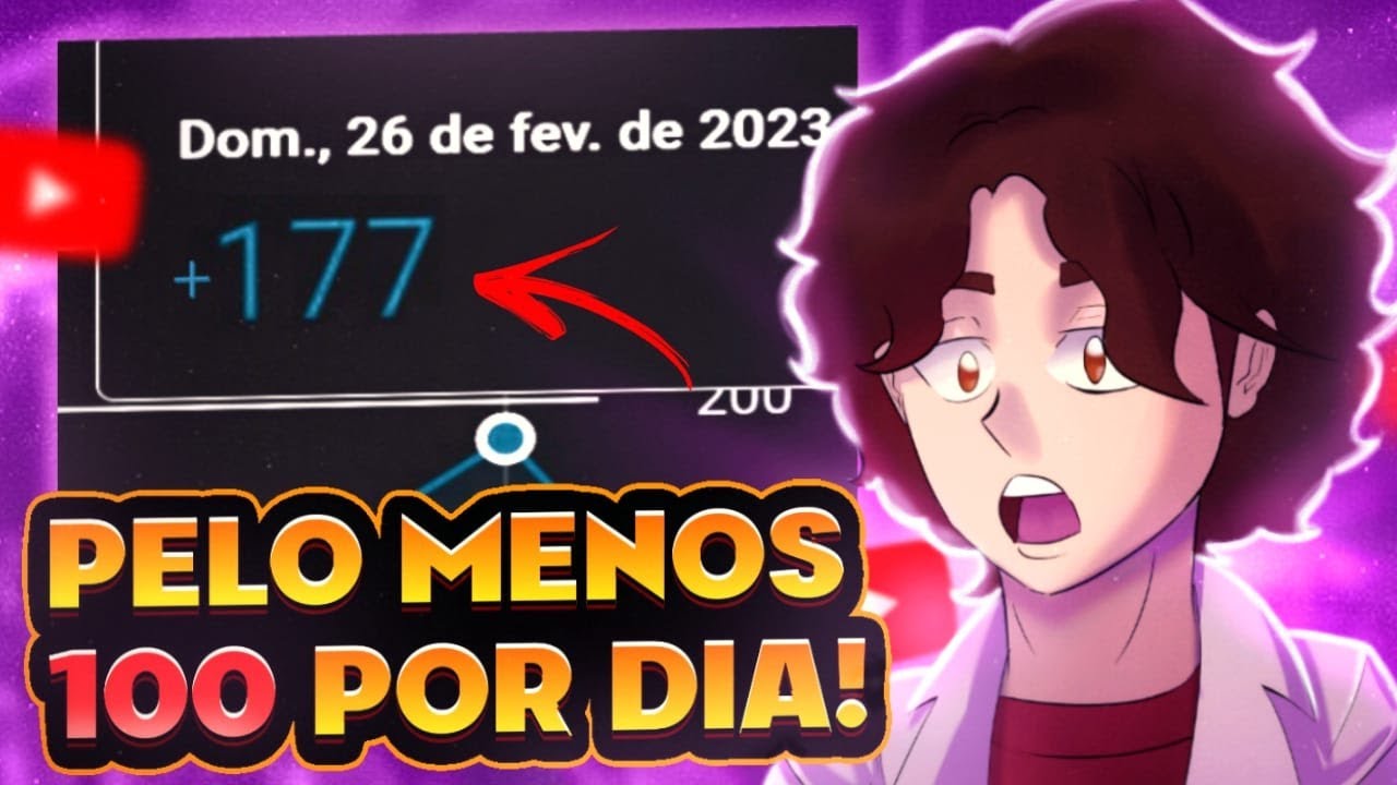 COMO GANHAR 100 INSCRITOS POR DIA NO YOUTUBE 2023! 🔥 (estrat&eacute;gia que FUNCIONA!)