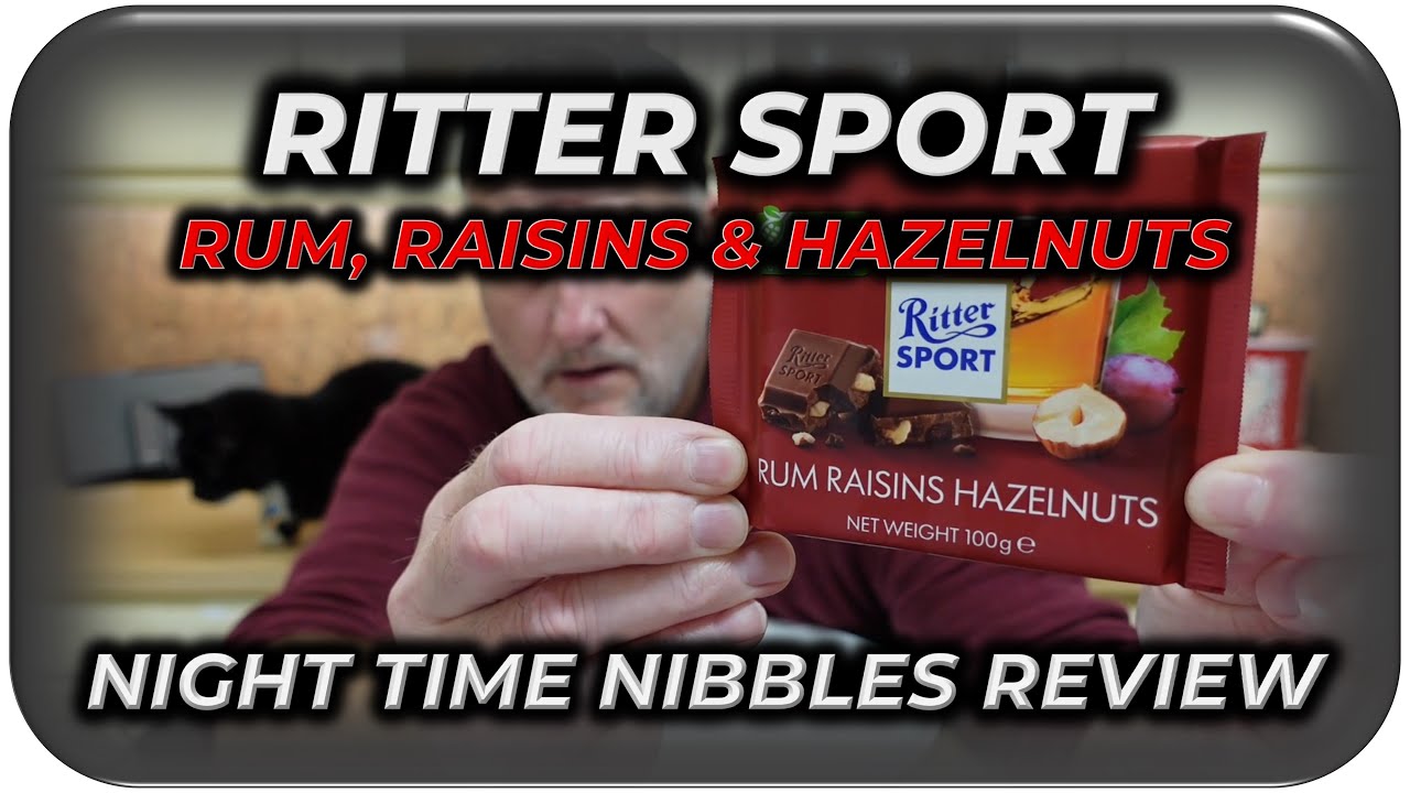 WOW there's a LOT of ALCOHOL in this! - Ritter Sport Rum Raisins & Hazelnuts Chocolate REVIEW