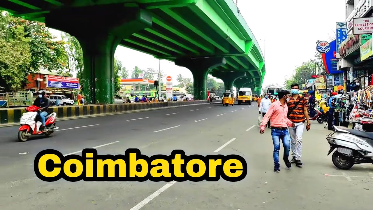 Gandhipiram Coimbatore City Walking Video / Coimbatore Street Walk Video / Walk in Cross Cut Road