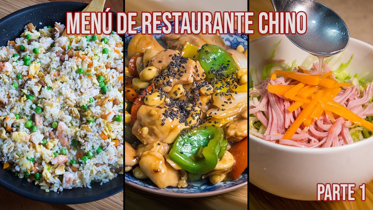 Arroz Frito, Pollo con Almendras y Ensalada China | Restaurante Chino