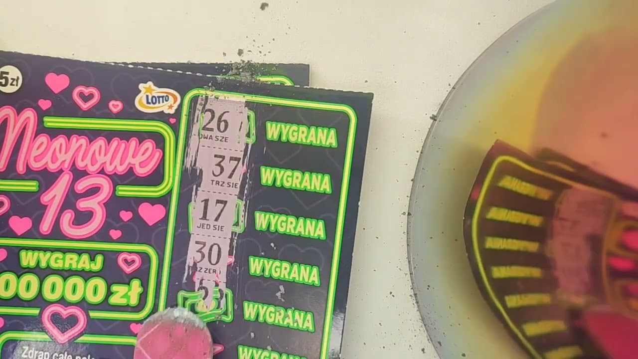 nowe zdtapki Neonowe 13 #wygrana #loteria #losy