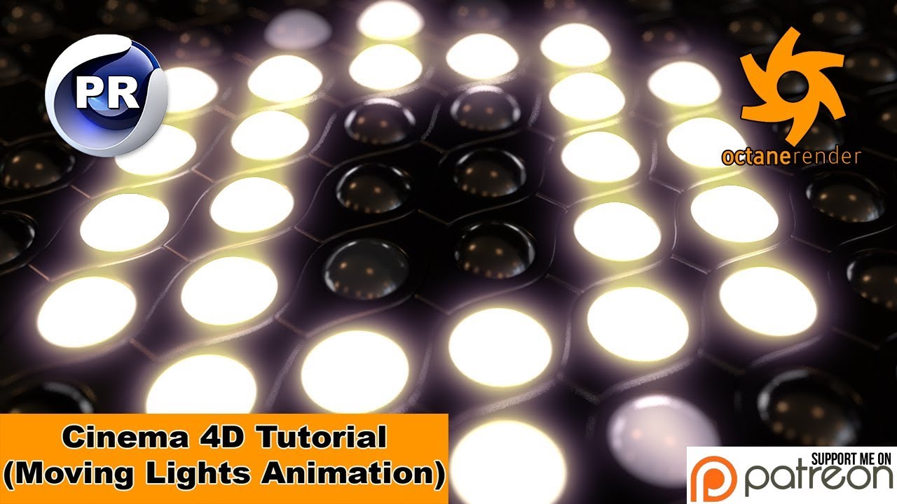 Moving Lights Animation (Cinema 4D Tutorial)