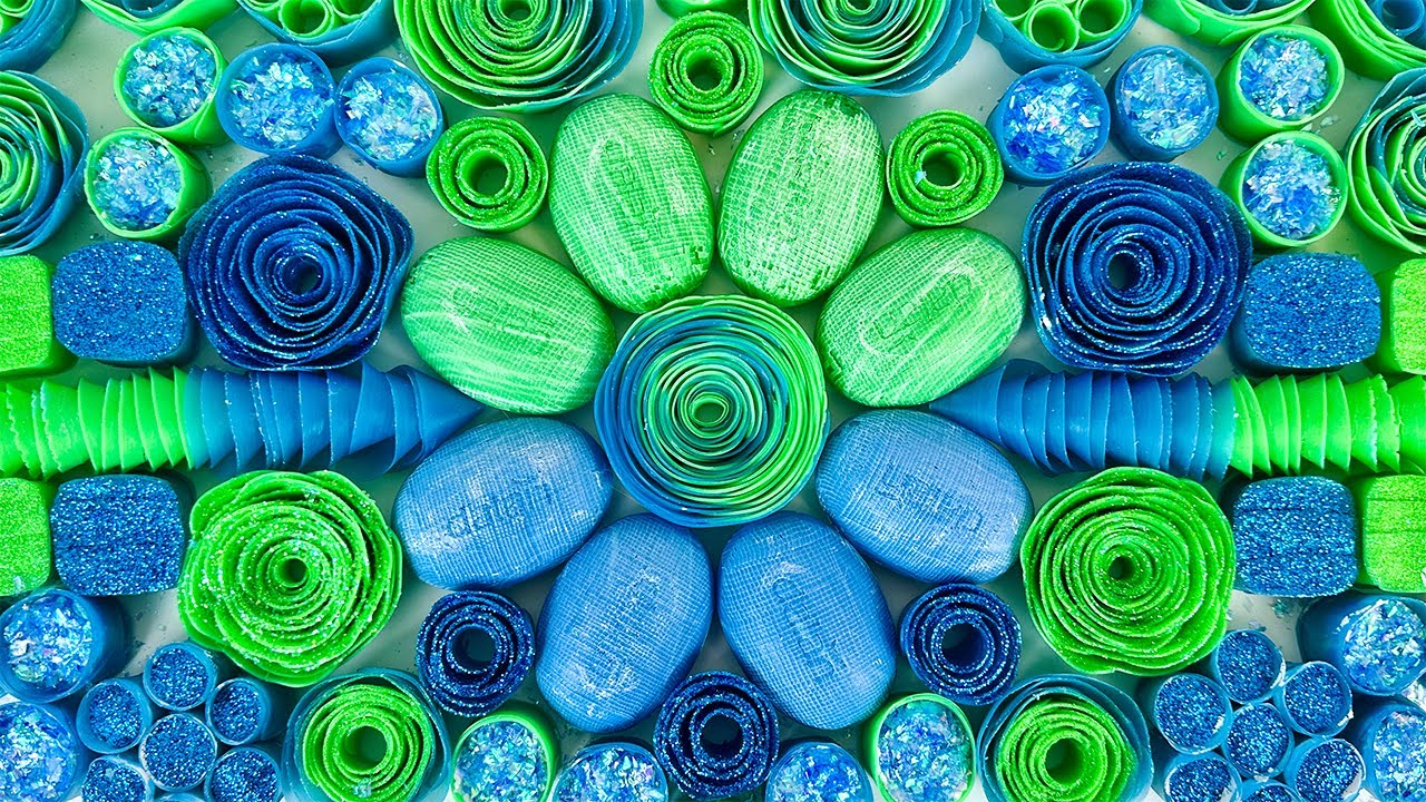 ⭐️ASMR⭐️ Carving soap cubes. Crushing soap boxes with starch, soap roses. Satisfying soap video.