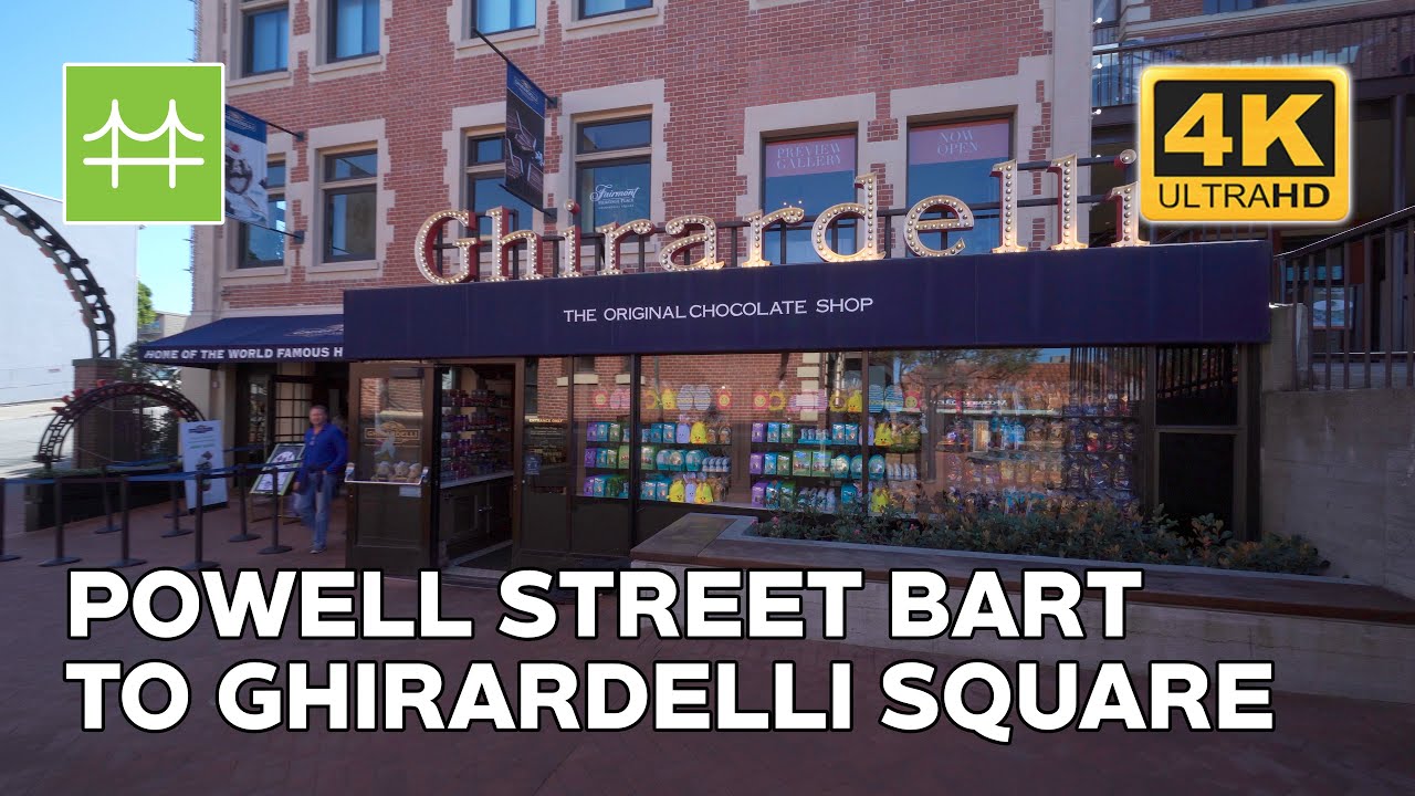Walking from Powell Street BART to Ghirardelli Square in San Francisco, California USA 2020 [4K]
