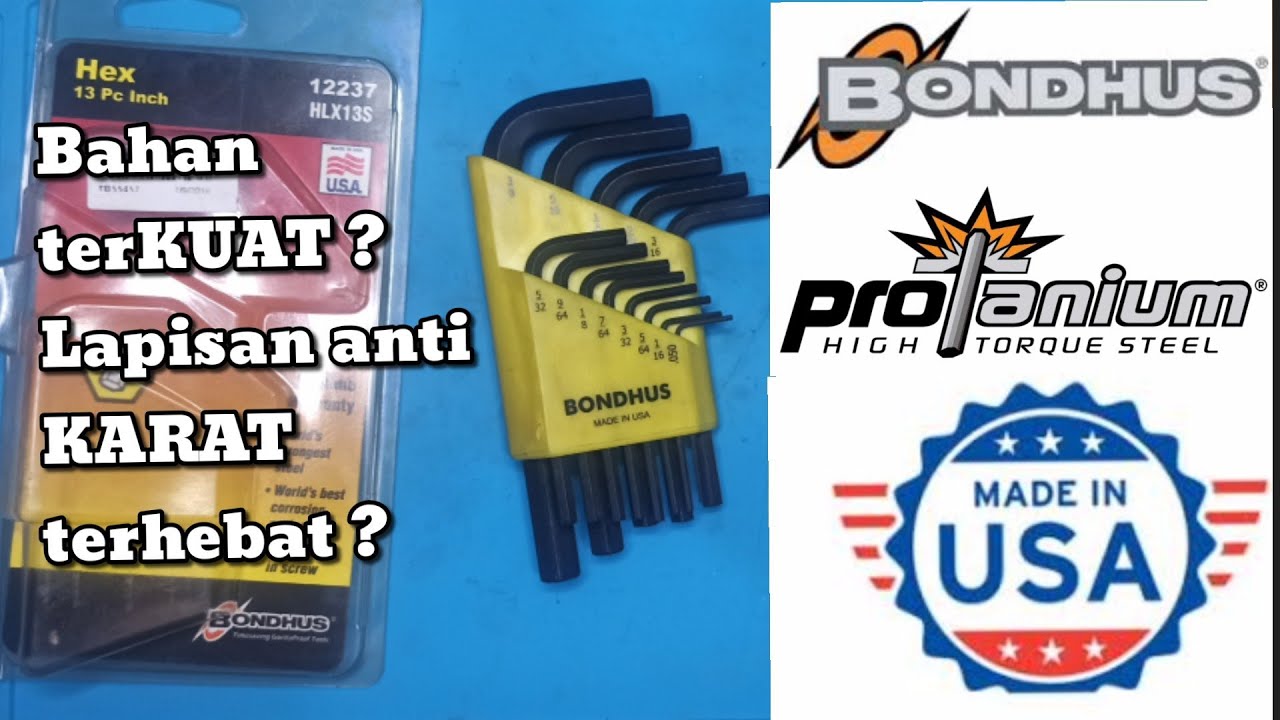 🧰 Bondhus Protanium Hex Key, kunci L terkuat di dunia