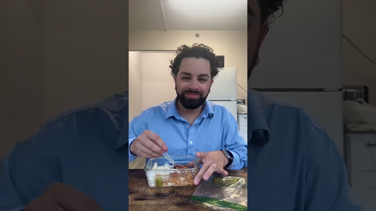 Stuffed shells and white rice Mukbang