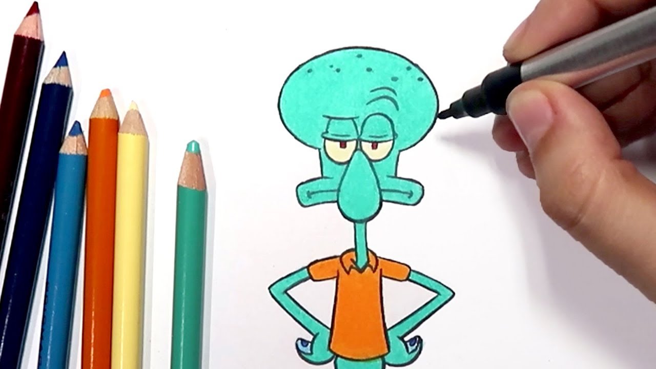COMO DESENHAR o Lula Molusco (Bob Esponja) | Passo a passo
