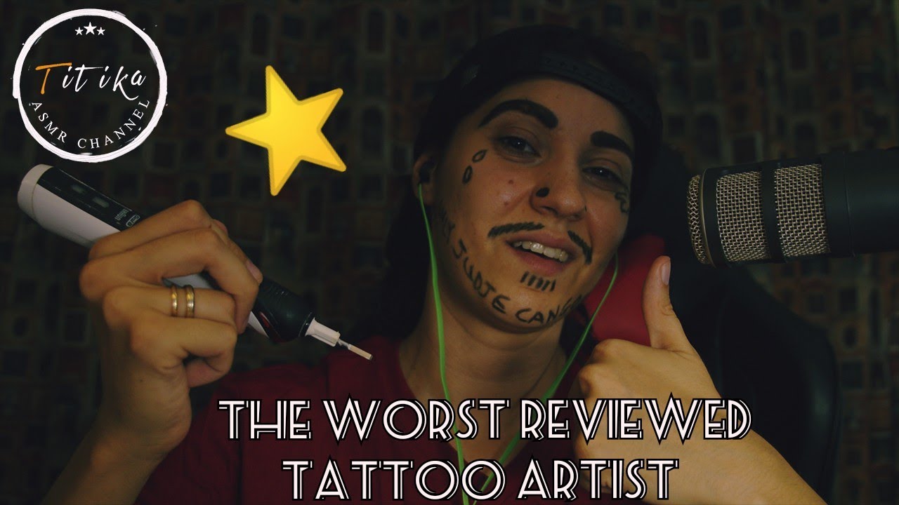 Greek ASMR - The worst reviewed tattoo artist / Whispering