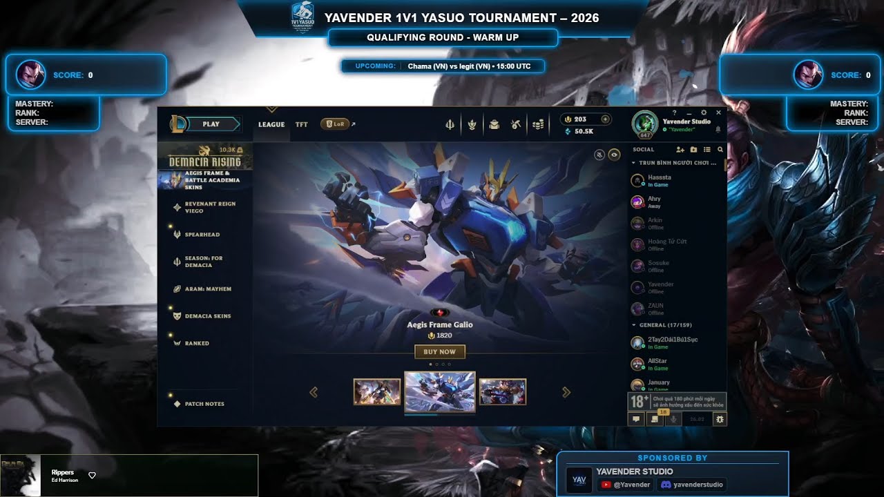 Yavender 1v1 Yasuo Tournament 2026 - 28th - Qualifying Round, RESCUE Round